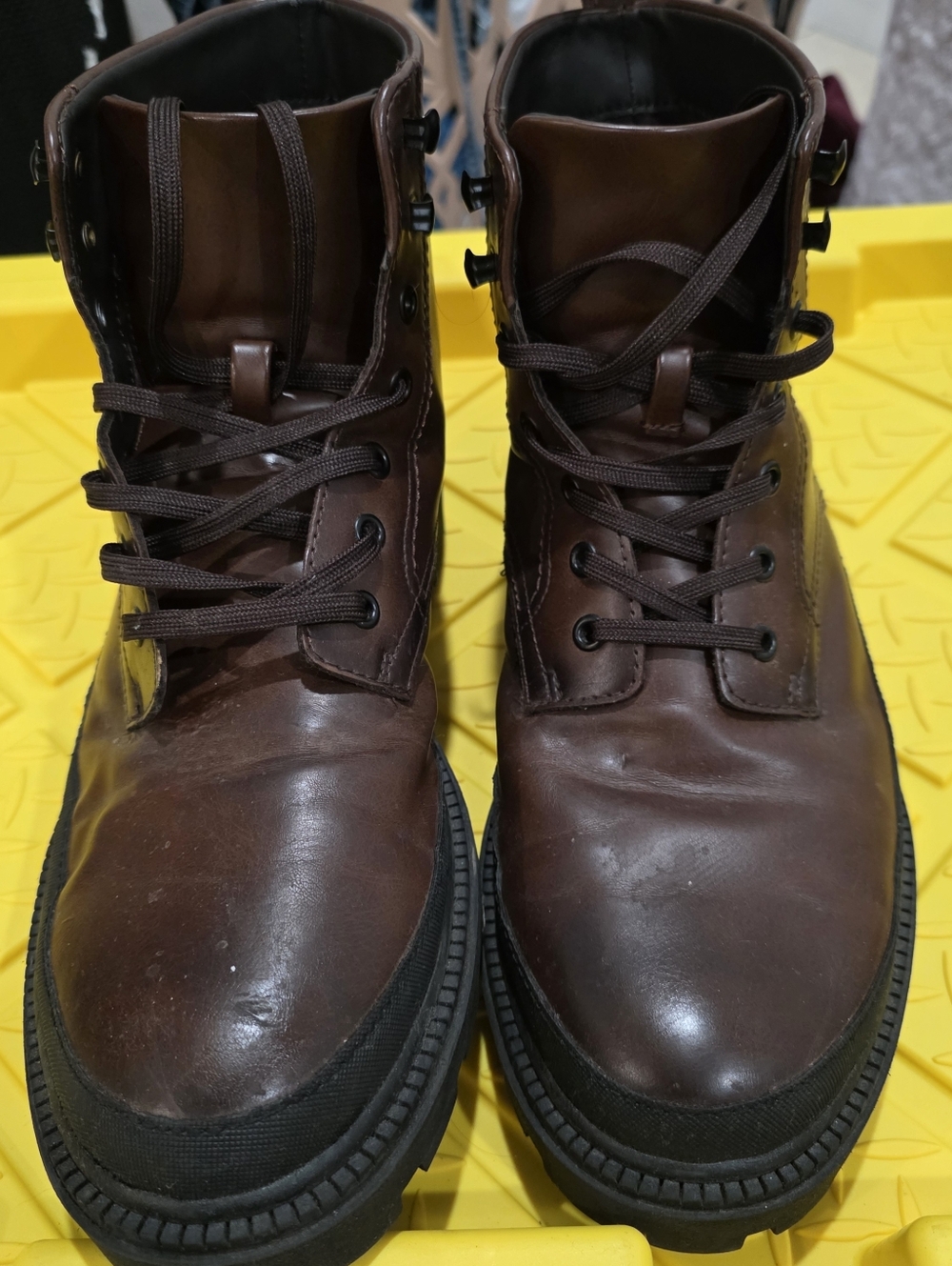 Zara Brown Men's Lace-Up Boots